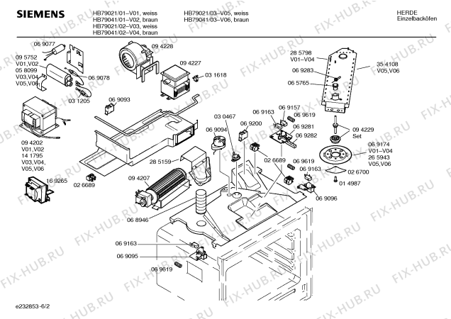 Схема №6 HB79021 с изображением Панель управления для плиты (духовки) Siemens 00354117