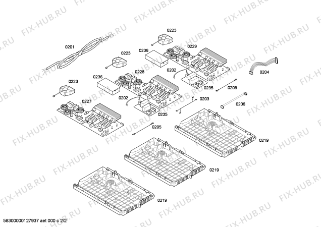 Схема №2 EH95S501 inducc.siemens.90.5i.multi_slider.prf+bs с изображением Стеклокерамика для электропечи Siemens 00680048