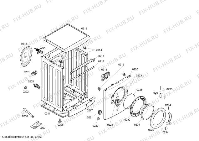 Схема №4 WAE32464UK с изображением Силовой модуль для стиралки Bosch 00662474