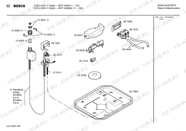 Схема №5 WFP3090 EXCLUSIV F1500A с изображением Ручка для стиралки Bosch 00263383
