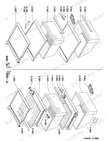 Схема №10 20RA-D3 SF с изображением Ручка двери для холодильника Whirlpool 481246269019