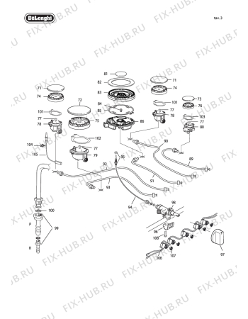 Схема №6 PEMR 965 A с изображением Уплотнение для духового шкафа DELONGHI 053157