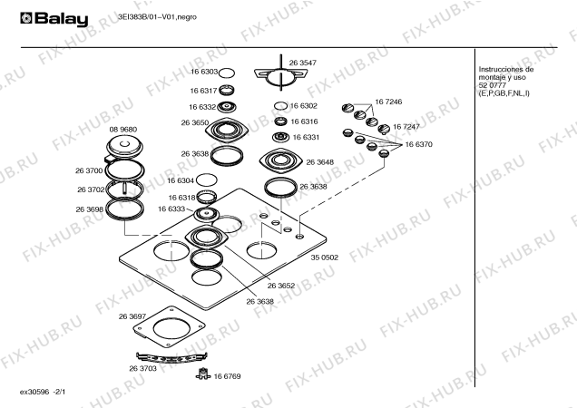 Схема №2 EC70361FP с изображением Кольцо для электропечи Siemens 00263700