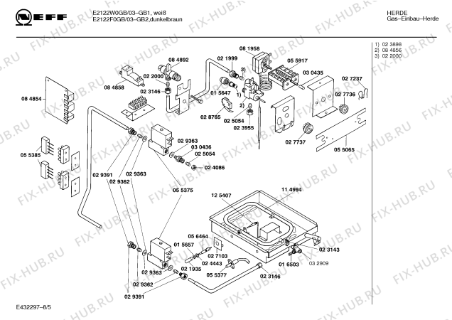 Схема №8 E2122F0GB GB-2071.51HECG с изображением Панель для духового шкафа Bosch 00284661