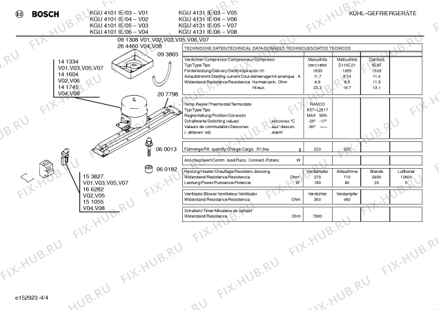 Схема №4 KGU4101IE с изображением Стяжки для проводов для холодильника Siemens 00168750