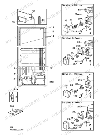 Взрыв-схема холодильника Rosenlew RJP3310 - Схема узла C10 Cold, users manual