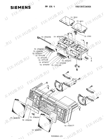 Схема №5 RM8364 с изображением Сетевой трансформатор для аудиоаппаратуры Siemens 00754602