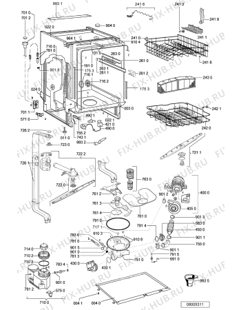 Схема №2 000 270 52 с изображением Блок управления для посудомойки Whirlpool 481221838347