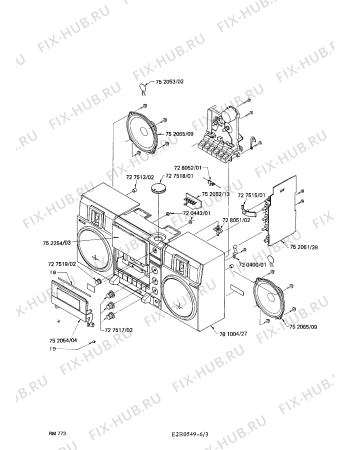 Взрыв-схема аудиотехники Siemens RM7737 - Схема узла 03