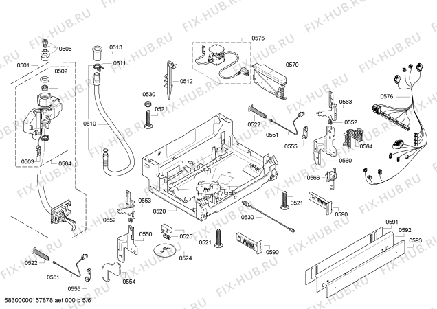 Взрыв-схема посудомоечной машины Bosch SHX9ER55UC - Схема узла 05