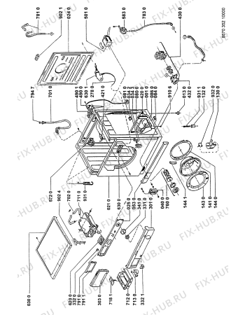 Схема №2 AWL 352 с изображением Обшивка для стиралки Whirlpool 481945319605