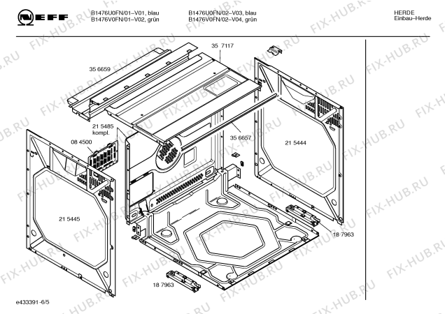 Схема №6 B1476V0FN с изображением Панель управления для плиты (духовки) Bosch 00360241