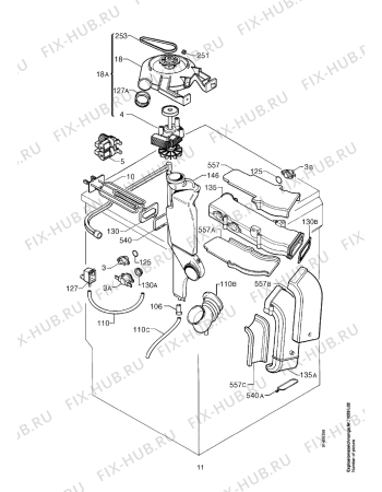 Взрыв-схема стиральной машины Aeg LAV1261-W - Схема узла Electrical equipment