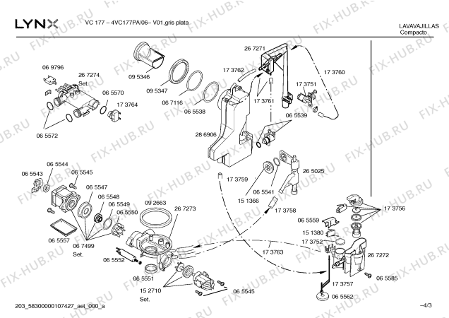 Схема №3 4VC250PD с изображением Ручка выбора программ для посудомойки Bosch 00189477