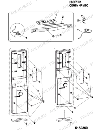 Взрыв-схема холодильника Indesit BIA12FKUK (F074397) - Схема узла