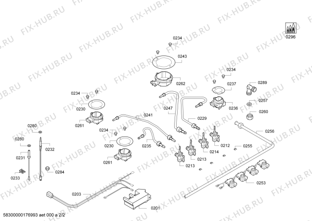 Взрыв-схема плиты (духовки) Bosch PPP616C91R 4G BOSCH T60F - Схема узла 02