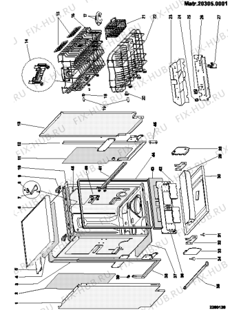 Схема №3 LS245SK (F028490) с изображением Инструкция по эксплуатации для посудомоечной машины Indesit C00092326