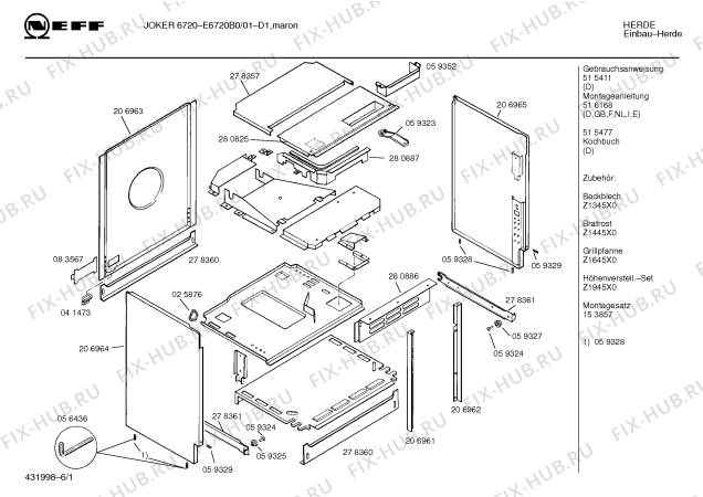 Схема №6 E6720B0 JOKER 6720 с изображением Переключатель для плиты (духовки) Bosch 00059581