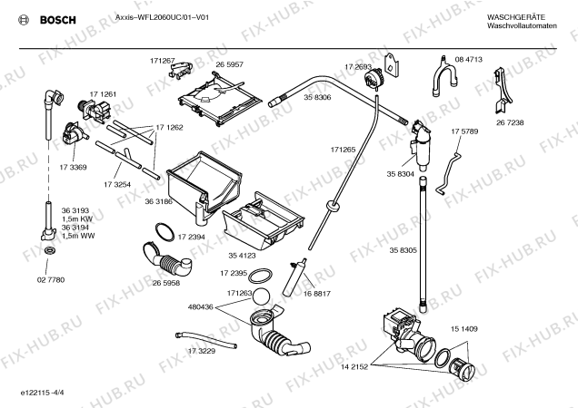 Взрыв-схема стиральной машины Bosch WFL2060UC Axxis - Схема узла 04