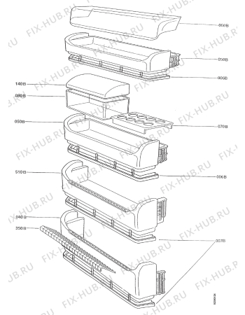 Взрыв-схема холодильника Friac KK2607-2DA - Схема узла Section 3