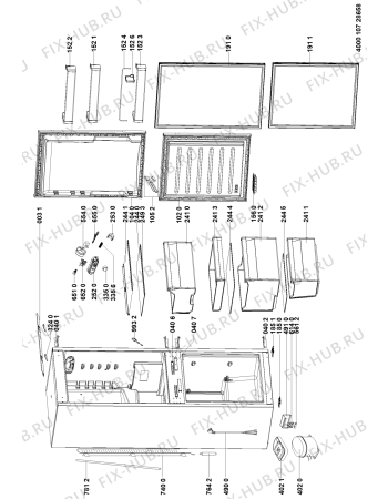 Схема №1 IB7030A1DUK (F093233) с изображением Компрессор для холодильника Indesit C00309943
