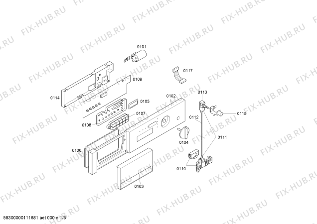 Схема №5 WDI1640EU WDI1640 с изображением Бак для стиральной машины Bosch 00242228