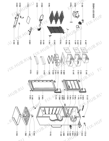 Схема №1 KGA 282 OPTIMA WS с изображением Дверь для холодильной камеры Whirlpool 481241829748