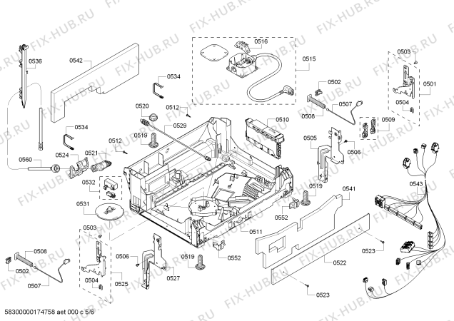 Схема №6 63012933313 Kenmore с изображением Панель управления для посудомоечной машины Bosch 00770760