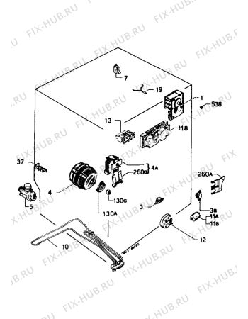 Взрыв-схема посудомоечной машины Zanussi ID4418W - Схема узла Electrical equipment