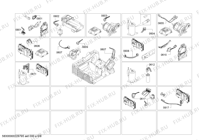 Схема №6 WT47W570EX selfCleaning Condenser с изображением Силовой модуль запрограммированный для сушильной машины Siemens 10003717