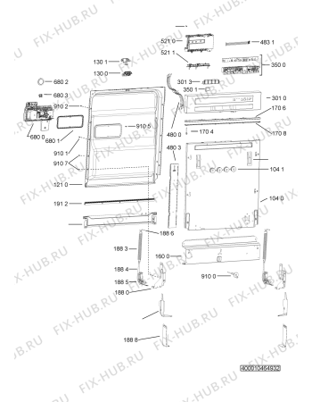 Схема №5 ADG 8798 A+ PC NB с изображением Панель для посудомойки Whirlpool 481010501679