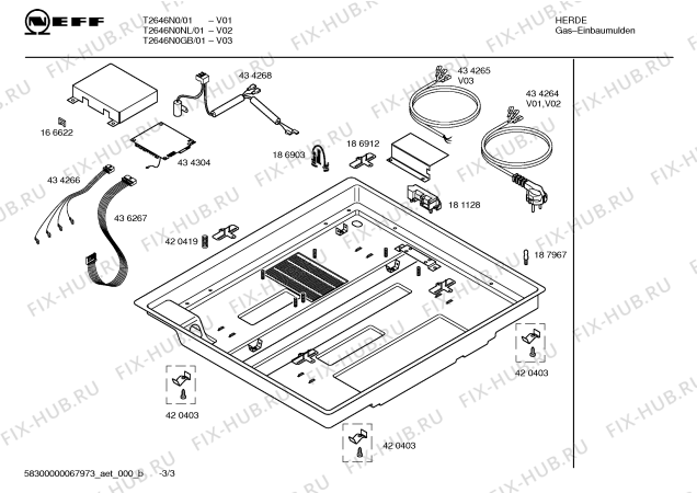 Схема №3 T2646N0NL с изображением Стеклокерамика для плиты (духовки) Bosch 00470744
