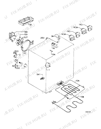 Взрыв-схема плиты (духовки) Zanussi HM491X - Схема узла Functional parts