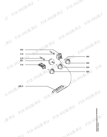 Взрыв-схема плиты (духовки) Electrolux EOB3612R  ELUX ITALY - Схема узла Functional parts 267