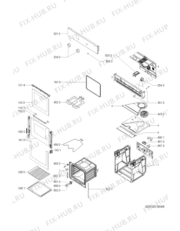 Схема №1 AKP105/IX с изображением Панель для электропечи Whirlpool 481245248702