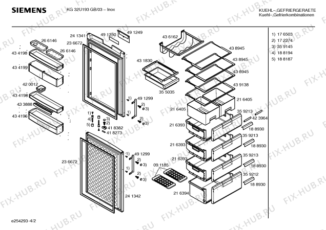 Схема №4 KG32U193GB с изображением Компрессор для холодильника Bosch 00143857