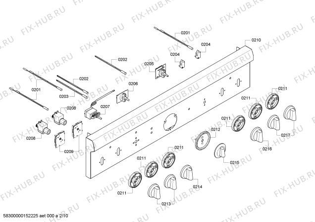 Схема №9 PRD364ELHC с изображением Панель для духового шкафа Bosch 00478899