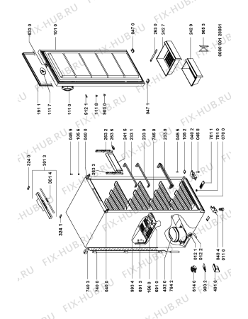 Схема №1 MSG 250 S с изображением Держатель двери для холодильника Whirlpool 481241718879