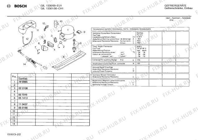 Взрыв-схема холодильника Bosch GIL1330 - Схема узла 02