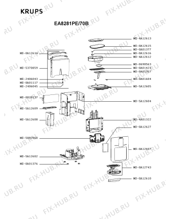 Схема №4 EA8281PN/70A с изображением Емкость для кофеварки (кофемашины) Krups MS-5A12608