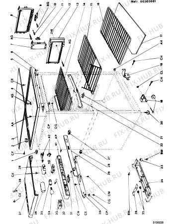 Взрыв-схема холодильника Ariston MP280 (F000046) - Схема узла