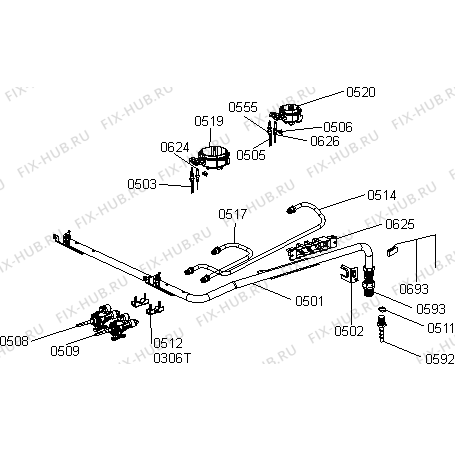 Взрыв-схема плиты (духовки) Gorenje K5111WG (466131, FK511A-G1A8E) - Схема узла 07