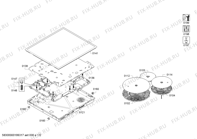 Схема №2 PUJ645BB1E с изображением Стеклокерамика для духового шкафа Bosch 00776078