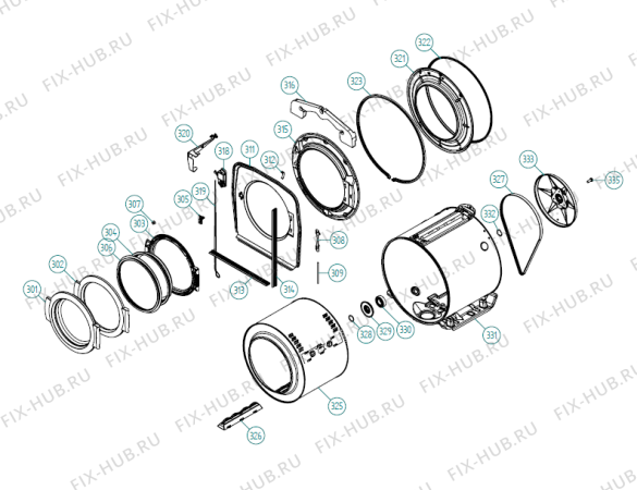 Взрыв-схема стиральной машины Gorenje STR506 - SB8534   -White (900003189, WM25.3) - Схема узла 03