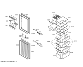 Схема №4 KGU31164GB с изображением Дверь морозильной камеры для холодильника Bosch 00242142