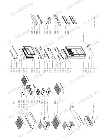 Схема №2 ARG 666/G/WP с изображением Корпусная деталь для холодильной камеры Whirlpool 481946078116