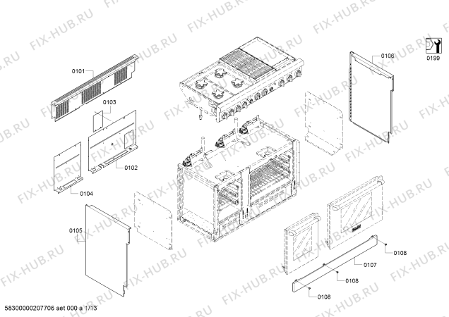 Схема №12 PRD305PH Thermador с изображением Внешняя дверь для духового шкафа Bosch 00713160