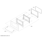 Схема №4 HBC84E653B с изображением Дверь для микроволновки Bosch 00685676