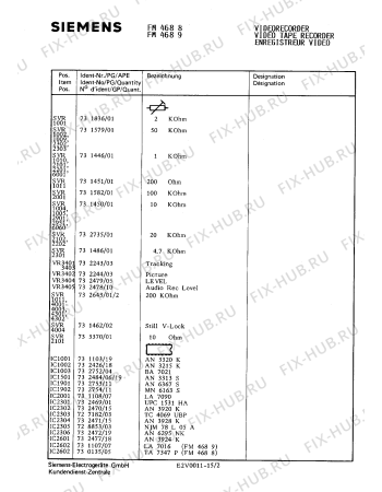 Схема №15 FM4689 с изображением Сервисная инструкция для телевизора Siemens 00535174