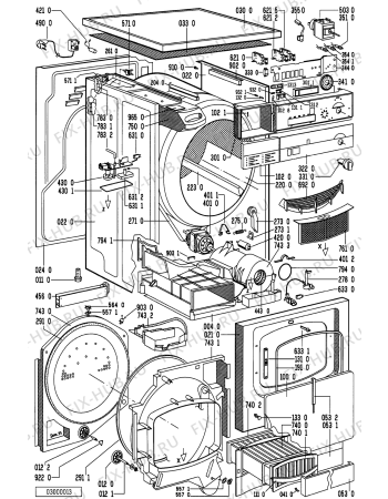 Схема №1 TRK 3630/WS-F с изображением Обшивка для электросушки Whirlpool 481245219167